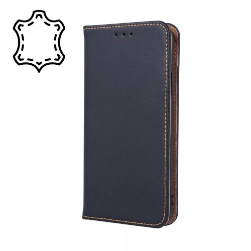 Genuine Leather Smart Pro iPhone 11 oldalra nyíló tok, fekete