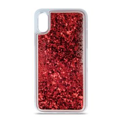 Liquid Sparkle TPU iPhone 11 hátlap, tok, piros