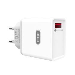   XO L32 Wall Charger hálózati töltő adapter, gyorstöltő, QC3.0 5V/3A, fehér