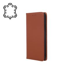   Genuine Leather Smart Pro iPhone 11 eredeti bőr oldalra nyíló tok, barna