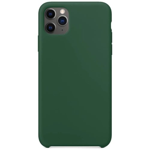 iPhone 11 Matt TPU szilikon hátlap, tok, sötétzöld