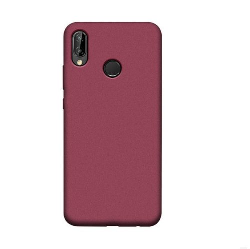 Huawei P20 Lite Soft Matt TPU szilikon hátlap, tok, bordó