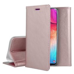   Smart Magnetic Samsung Galaxy S10 Lite/A91 oldalra nyíló tok, rose-arany