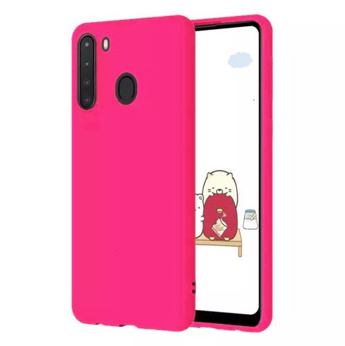 Silicone Case Samsung Galaxy A21 hátlap, tok, rózsaszín