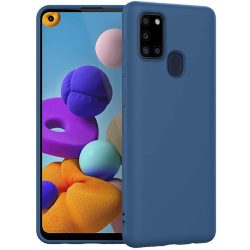 Silicone Case Samsung Galaxy A21s hátlap, tok, sötétkék