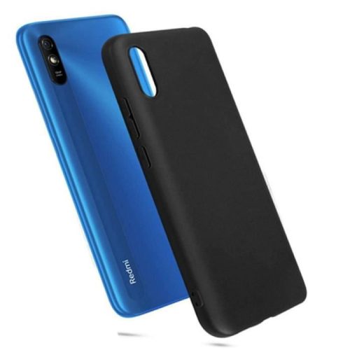 Xiaomi Redmi 9A/9AT/9i Matt TPU szilikon tok, fekete