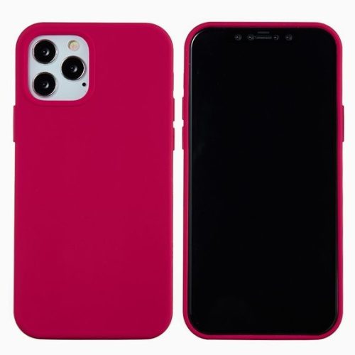 Silicone Case iPhone 12/12 Pro szilikon hátlap, tok, bordó