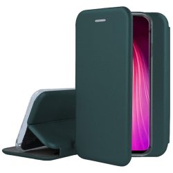   Smart Diva Xiaomi Redmi 9A/9AT/9i oldalra nyíló tok,dark green