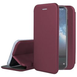   Smart Diva Xiaomi Redmi 9A/9AT/9i oldalra nyíló tok, burgundy