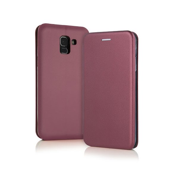 Smart Diva Xiaomi Redmi 9A/9AT/9i oldalra nyíló tok, burgundy