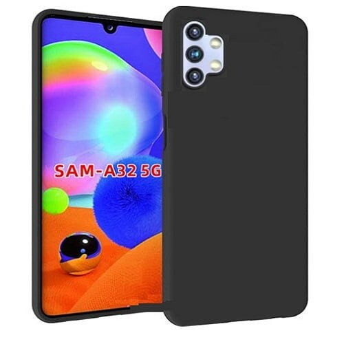 Simple Black Case Samsung Galaxy A32 5G hátlap, tok, fekete