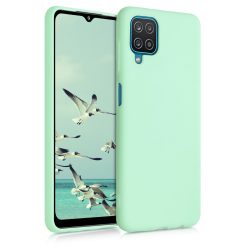   Silicone case Samsung Galaxy A12/M12 hátlap, tok, világoszöld