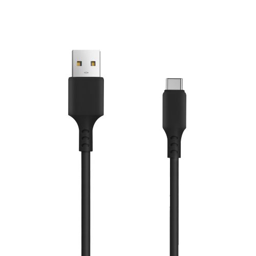 Setty USB/USB-C kábel, 3A, 1m, fekete