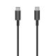 Setty USB-C/USB-C töltőkábel, 3A, 1m, fekete