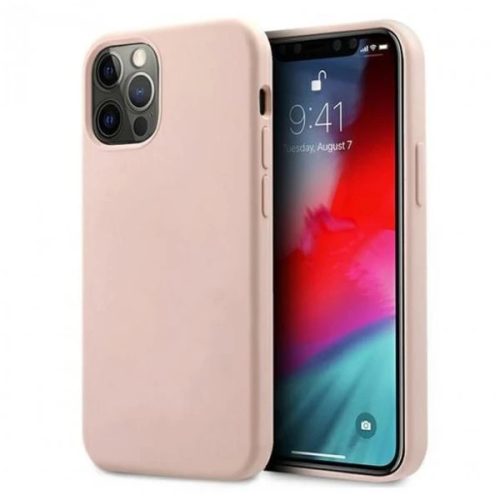 iPhone 12/12 Pro Matt TPU szilikon hátlap, tok, világos rózsaszín