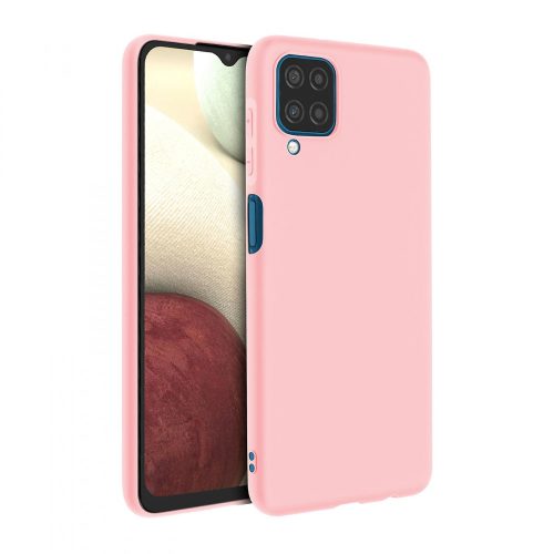 Silicone case Samsung Galaxy A12/M12 hátlap, tok, rózsaszín