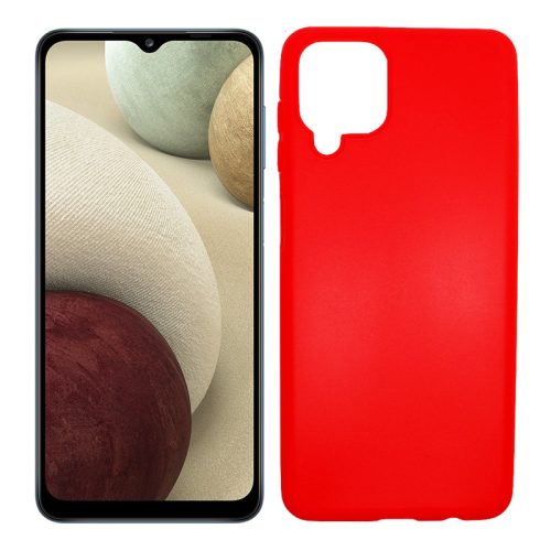 Jelly case Samsung Galaxy A12/M12 hátlap, tok, piros