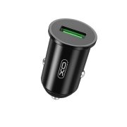   XO CC35 Car Charger autós QC szivargyújtó töltő, gyorstöltő,USB-A, 3A, 18W, fekete