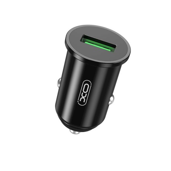 XO CC35 Car Charger autós QC szivargyújtó töltő, gyorstöltő,USB-A, 3A, 18W, fekete