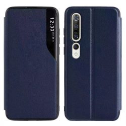   Eco Leather View Case 2 Xiaomi Redmi Note 10 Pro/Note 10 Pro Max oldalra nyíló tok, sötétkék