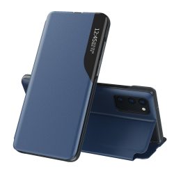   Eco Leather View Case Xiaomi Redmi Note 10 Pro/Note 10 Pro Max oldalra nyíló tok, sötétkék