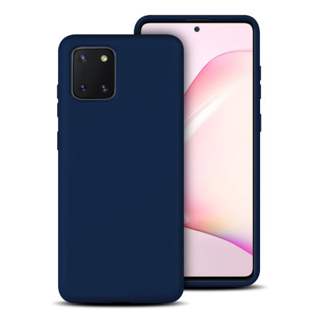 Silicone case Samsung Galaxy A22 5G hátlap, tok, sötétkék