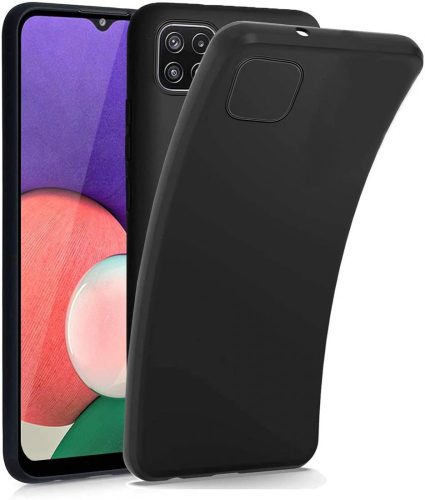 Silicone case Samsung Galaxy A22 4G hátlap, tok, fekete