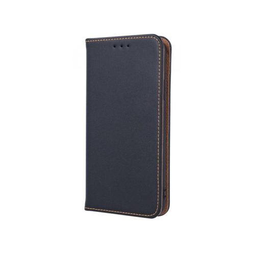 Genuine Leather Smart Pro Samsung Galaxy S21 FE eredeti bőr oldalra nyíló tok, fekete