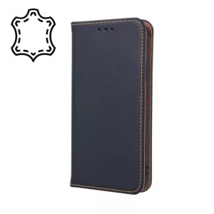 Genuine Leather Smart Pro Samsung Galaxy A53 5G eredeti bőr oldalra nyíló tok, fekete