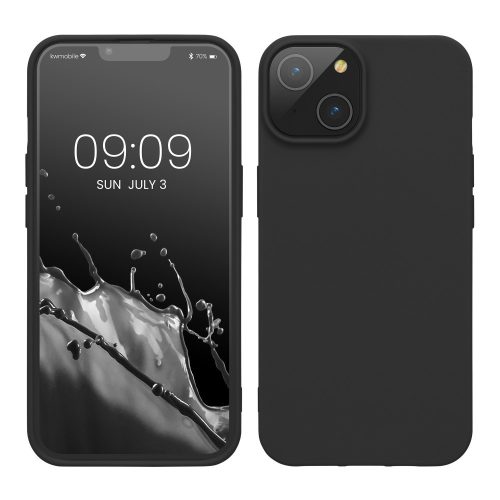 iPhone 14 Plus Matt TPU szilikon tok, fekete