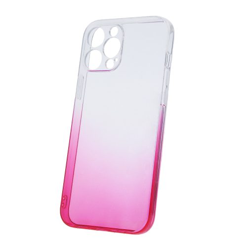 Gradient Case iPhone 15 szilikon hátlap, tok, rózsaszín-átlátszó