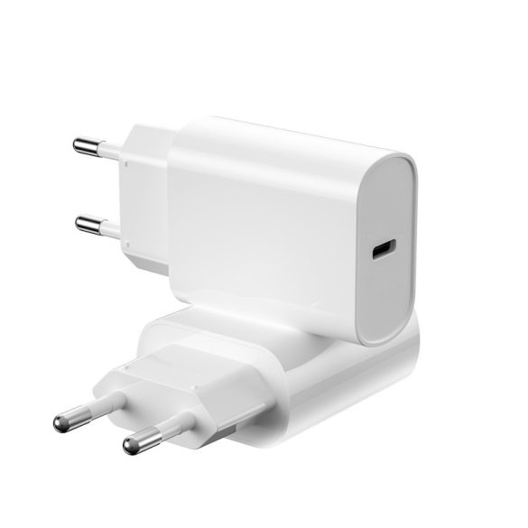 WIWU Wi-U001 Wall Charger hálózati töltő adapter, gyorstöltő, PD 20W, USB-C, 3A, fehér