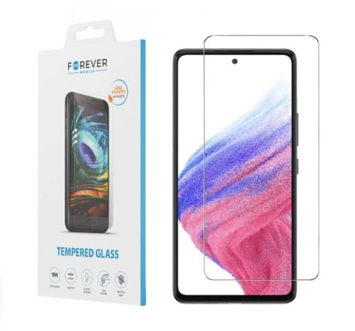 Forever Samsung Galaxy S23 FE 5G kijelzővédő edzett üvegfólia (tempered glass) 9H keménységű (nem teljes kijelzős 2D sík üvegfólia), átlátszó