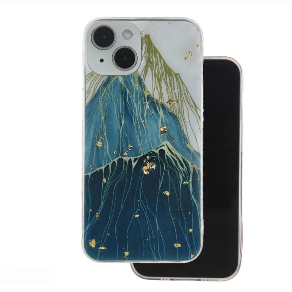 Gold Glam Mountain Case Samsung Galaxy A55 5G hátlap, tok, mintás, színes