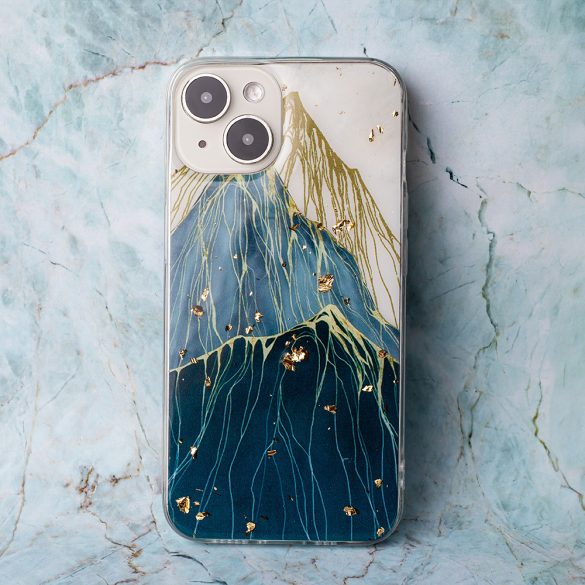 Gold Glam Mountain Case Samsung Galaxy A55 5G hátlap, tok, mintás, színes