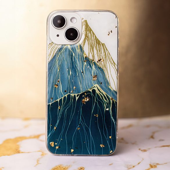 Gold Glam Mountain Case Samsung Galaxy A55 5G hátlap, tok, mintás, színes