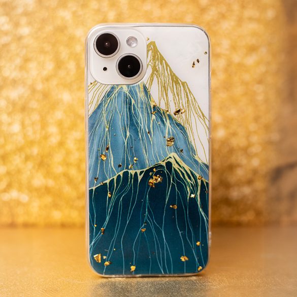 Gold Glam Mountain Case Samsung Galaxy A55 5G hátlap, tok, mintás, színes