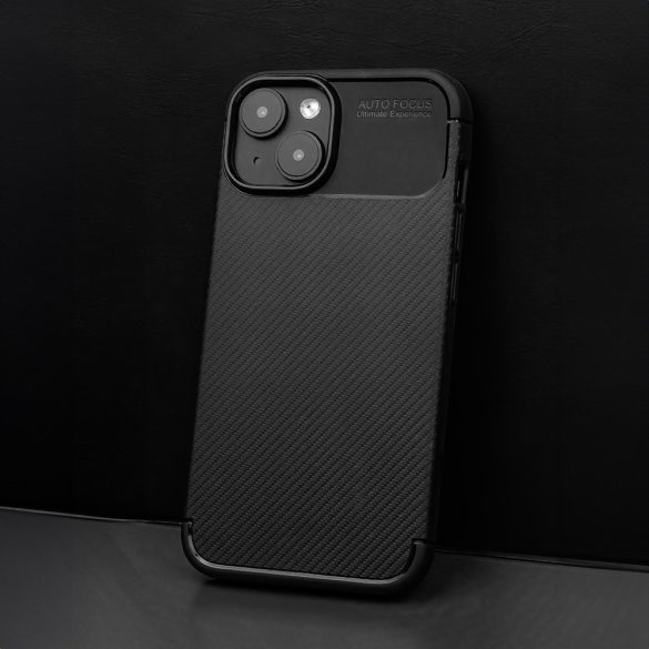 Carbon Premium Case Xiaomi Redmi 13C hátlap, tok, fekete