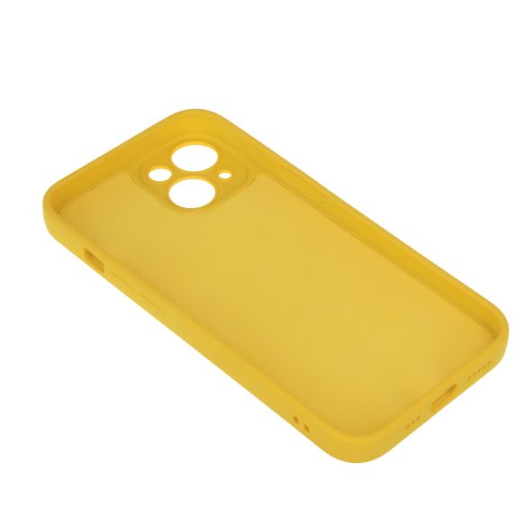 Silicone Case Samsung Galaxy A55 5G kameravédős szilikon hátlap, tok, sárga