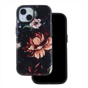 Decor Case Peony iPhone 15 hátlap, tok, mintás, színes