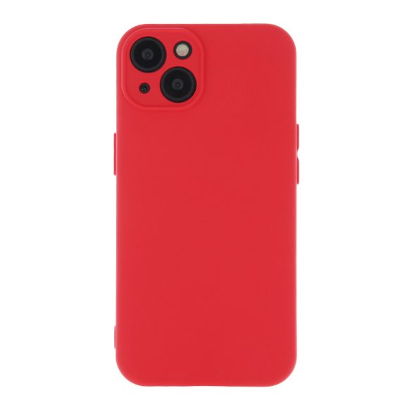 Silicone Case iPhone 16 kameravédős szilikon hátlap, tok, piros