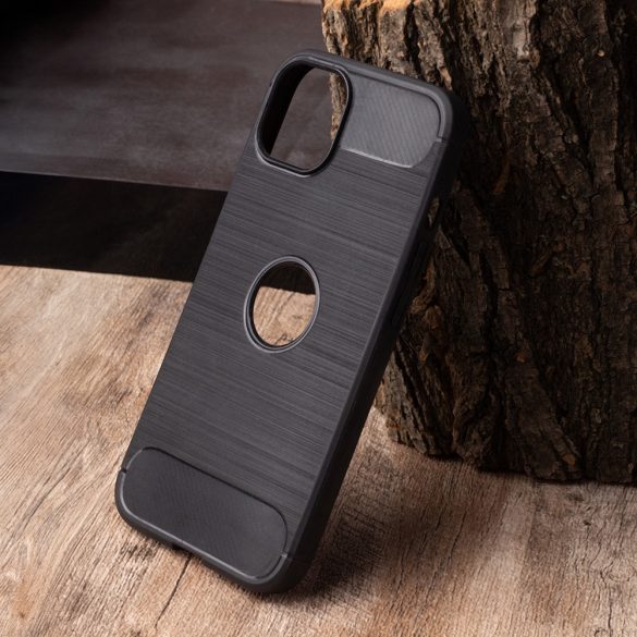 Simple Black Case iPhone 16 Plus szilikon hátlap, tok, fekete