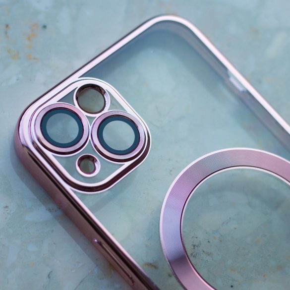 Color Chrome Mag case iPhone 16 Pro Magsafe kompatibilis kameravédős hátlap, tok, rozé arany