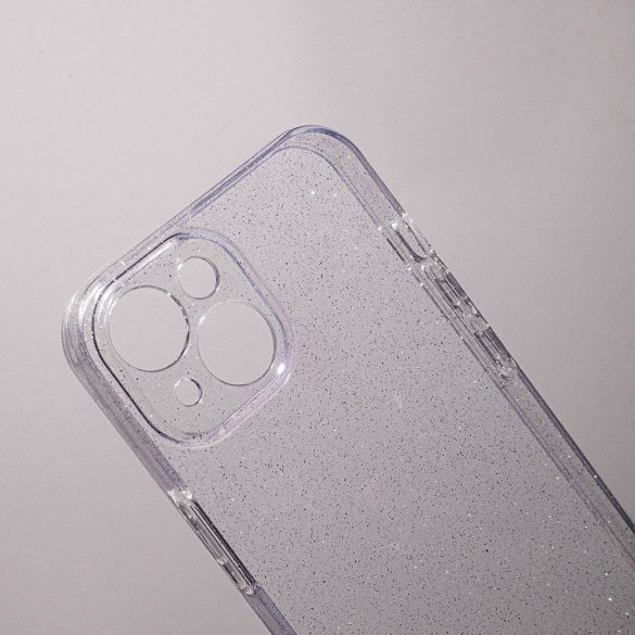 Shine Case iPhone 16 Pro Max csillámos kameravédős hátlap, tok, átlátszó