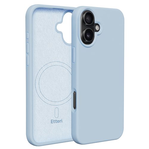 Etteri Silicone Mag case iPhone 16 Plus MagSafe szilikon hátlap, tok, világoskék