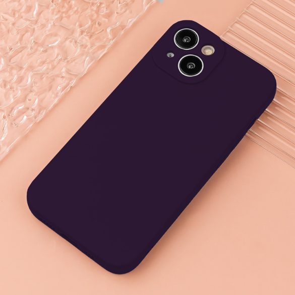 Silicone Case Samsung Galaxy A55 5G kameravédős szilikon hátlap, tok, lila