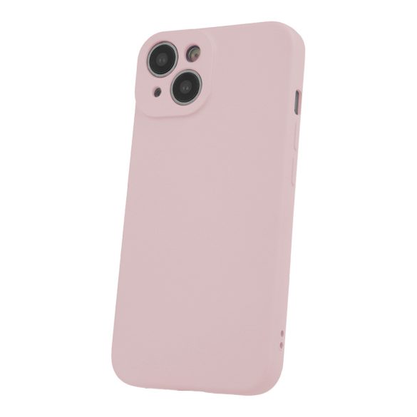 Silicone Case Samsung Galaxy A55 5G kameravédős szilikon hátlap, tok, világos rózsaszín