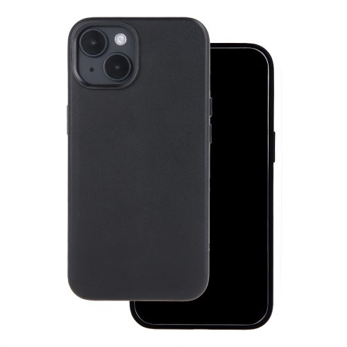 Mag Leather case iPhone 16 6,1" tok, fekete