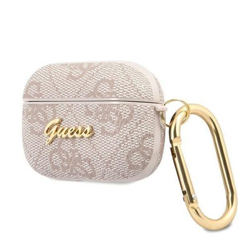 Guess Airpods 3 4G Script Metal Collection (GUA34GSMP) hátlap, tok, rózsaszín