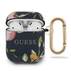   Guess Apple Airpods 1/2 Floral N.3 szilikon (GUACA2TPUBKFL03) tok, mintás, fekete